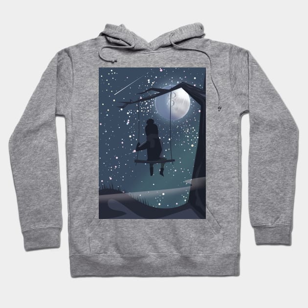 Boy on a swing Hoodie by nickemporium1